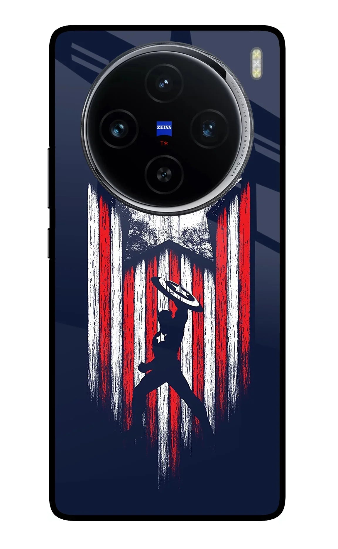 Captain America Marvel Art Vivo X100 Glass Case