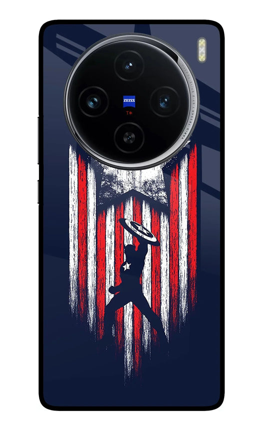 Captain America Marvel Art Vivo X100 Glass Case