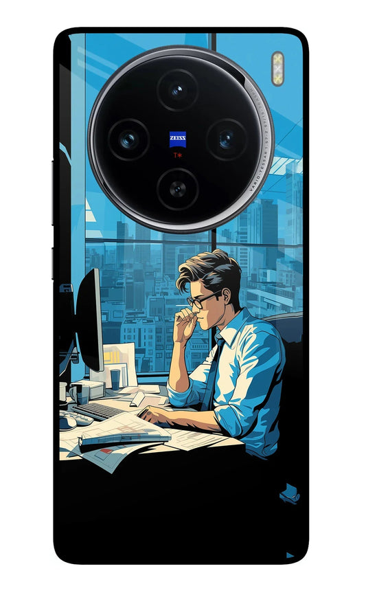 Focused Hustler (AI Generated) Vivo X100 Glass Case