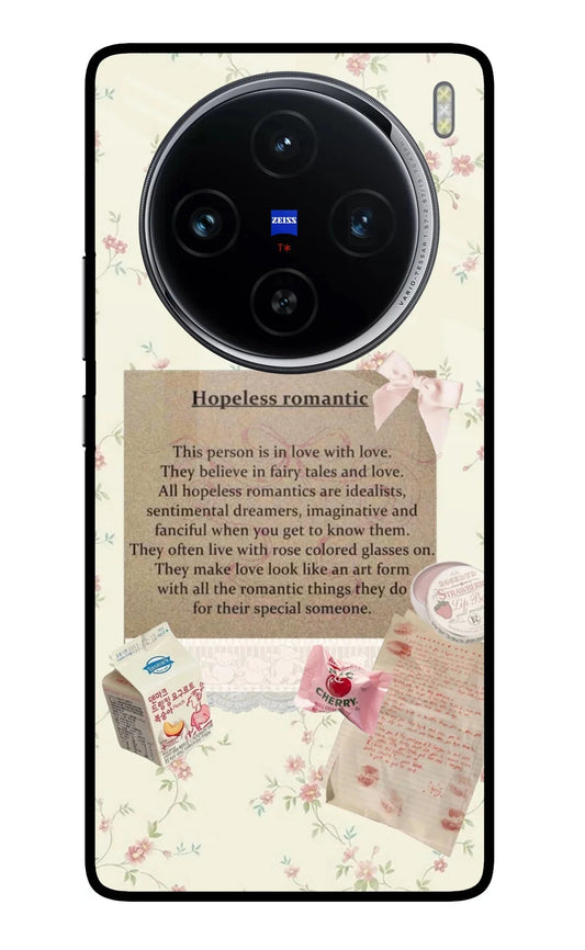 Hopeless Romantic Vivo X100 Glass Case