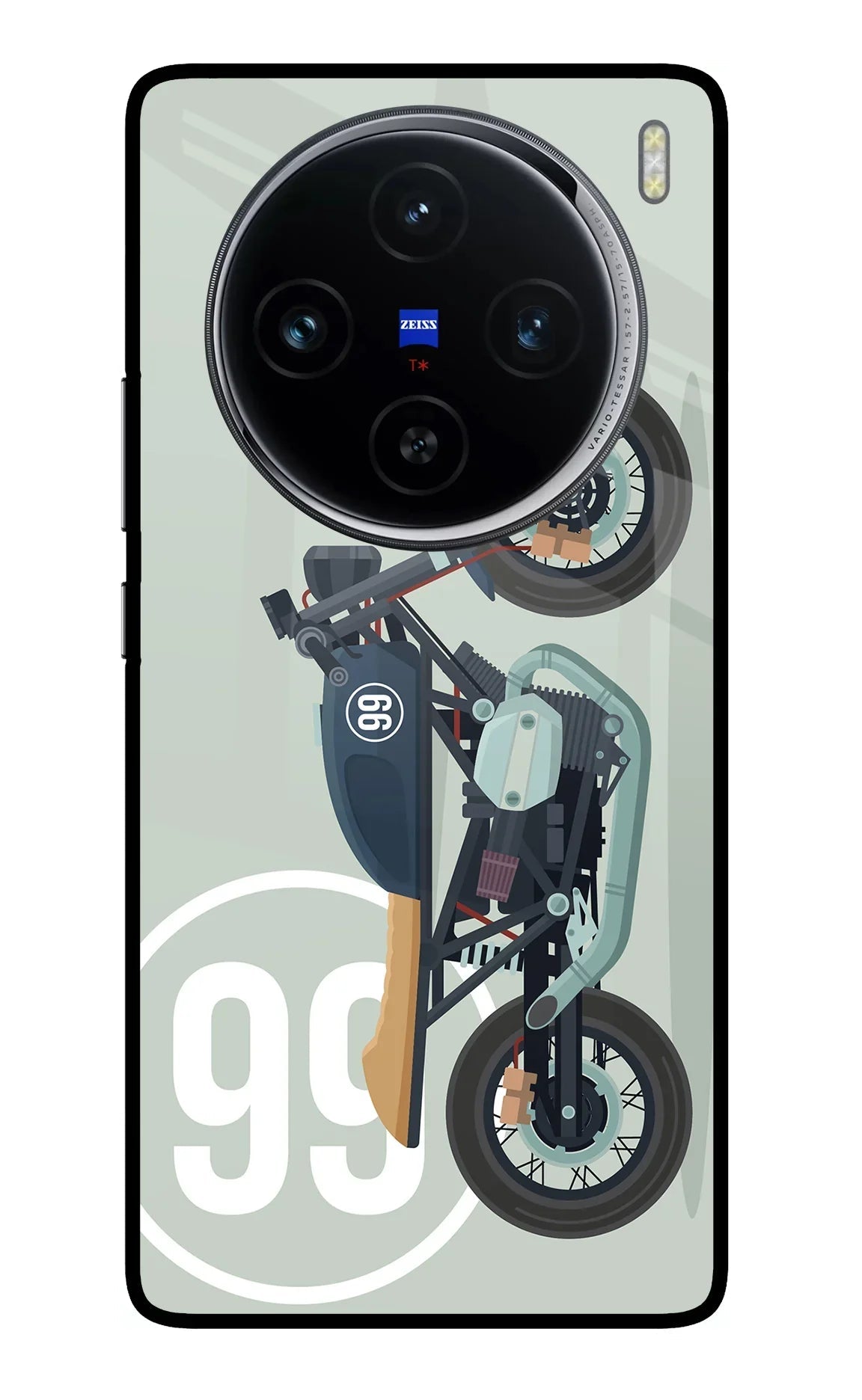 Classic Cafe Racer 99 Vivo X100 Glass Case
