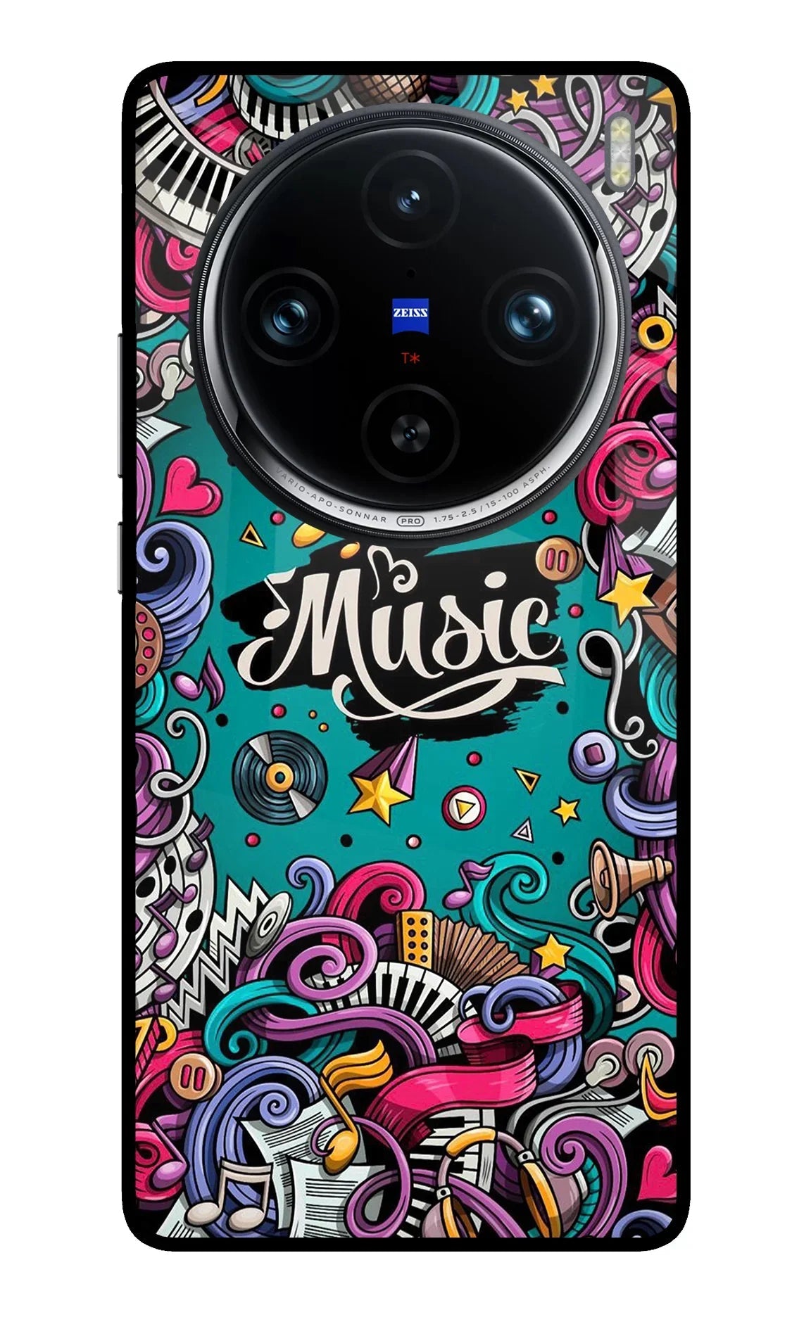 Music Graffiti Vivo X100 Pro Glass Case