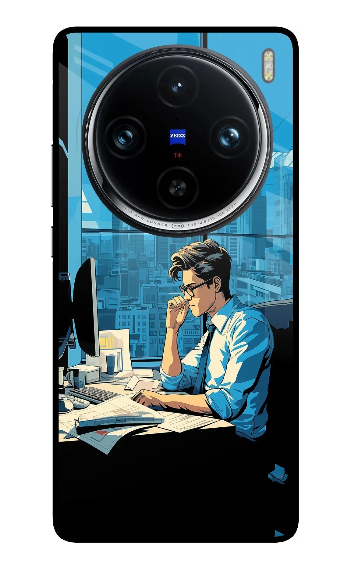 Focused Hustler (AI Generated) Vivo X100 Pro Glass Case