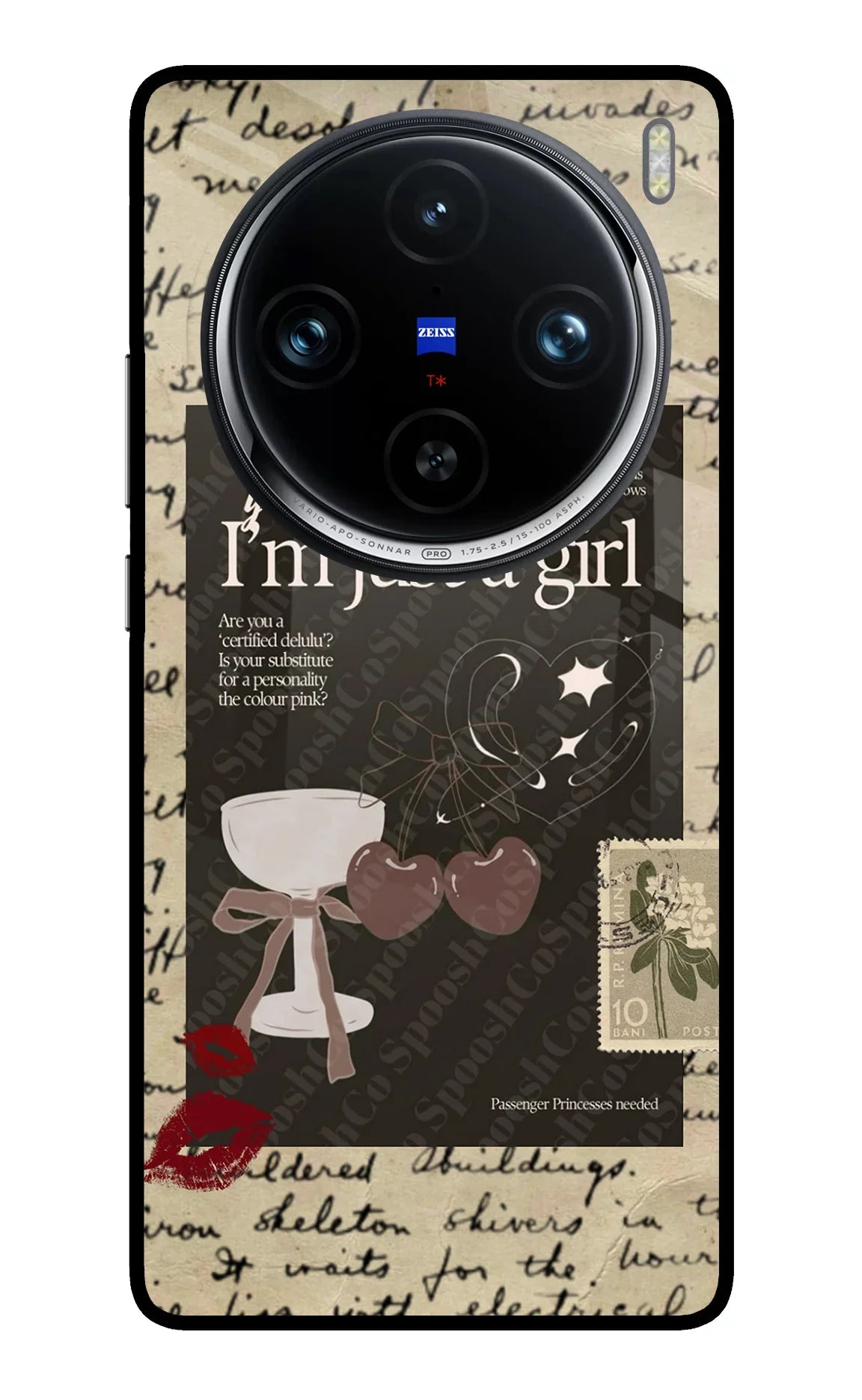 I am just a girl Vivo X100 Pro Glass Case