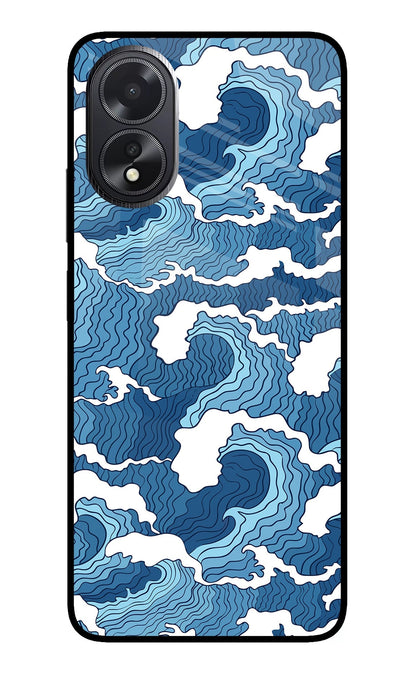 Blue Waves Oppo A18/Oppo A38 Back Cover