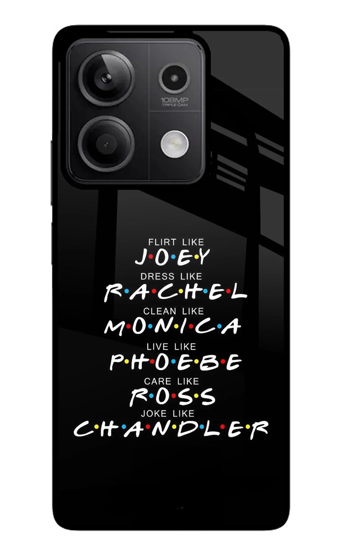 FRIENDS Character Redmi Note 13 5G Glass Case