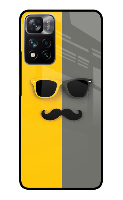 Sunglasses with Mustache Redmi Note 13 Pro 5G Back Cover