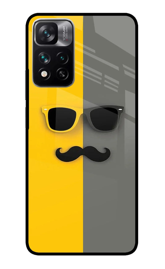 Sunglasses with Mustache Redmi Note 13 Pro 5G Back Cover