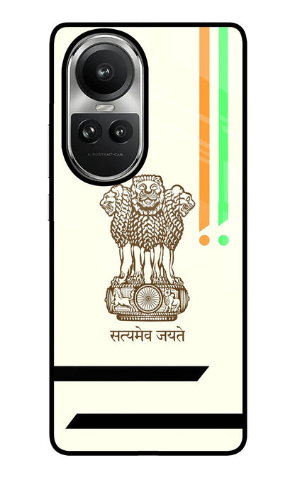 Satyamev Jayate Brown Logo Oppo Reno10 5G/10 Pro 5G Back Cover