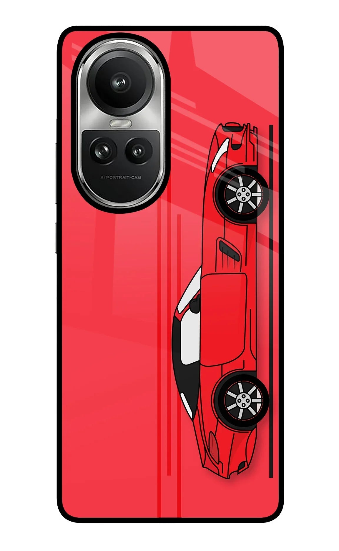 Red Velocity Oppo Reno10 5G/10 Pro 5G Glass Case