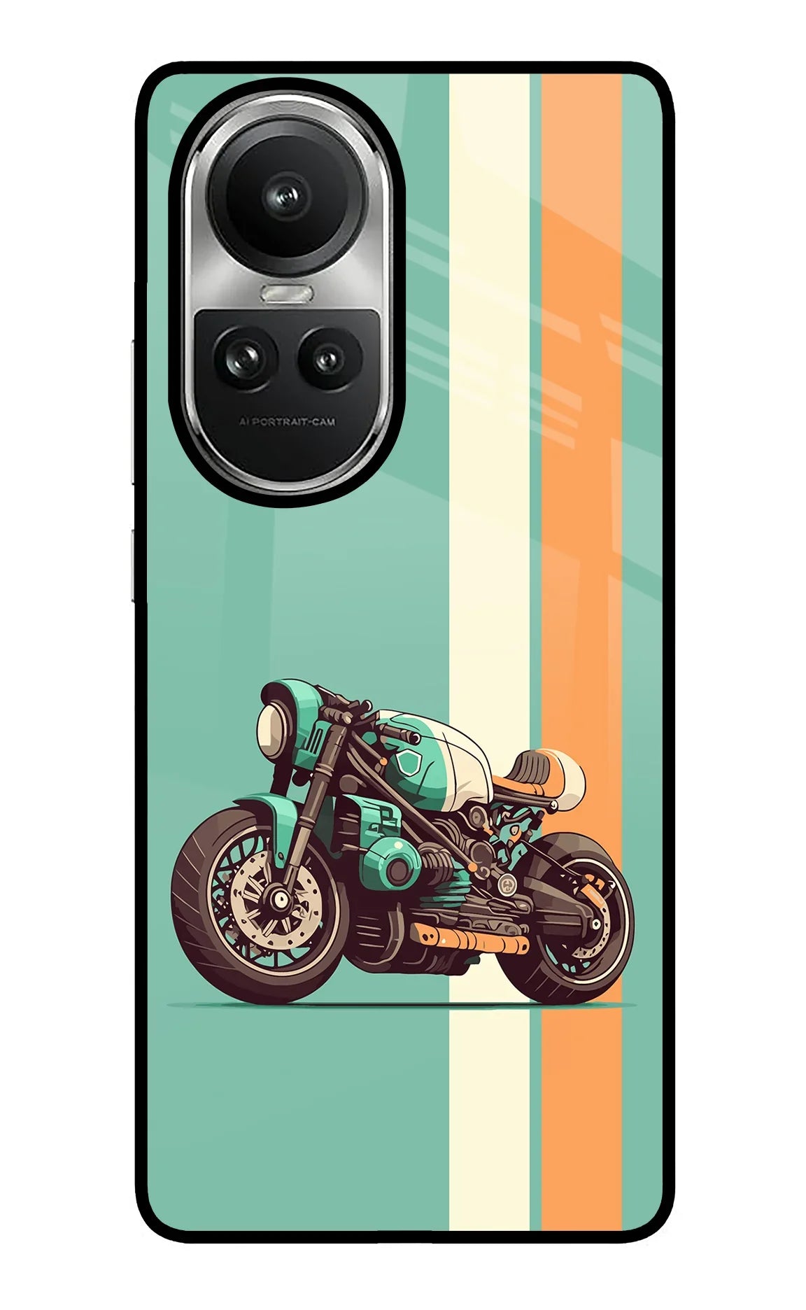 Striped Moto Drift Oppo Reno10 5G/10 Pro 5G Back Cover