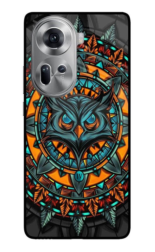 Angry Owl Art Oppo Reno11 Back Cover