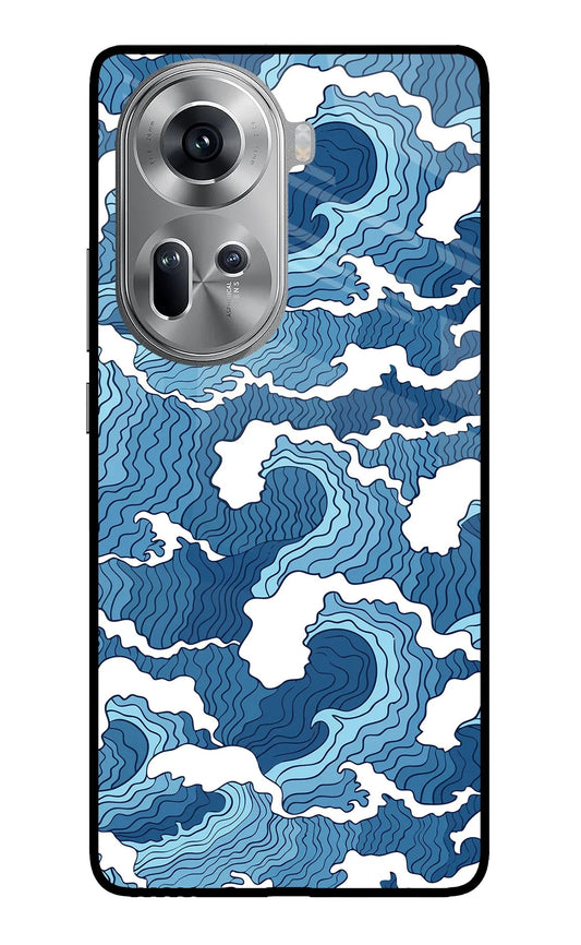 Blue Waves Oppo Reno11 Back Cover