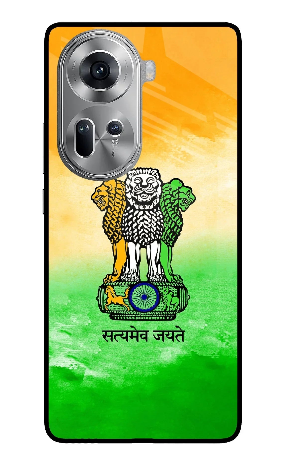 Satyamev Jayate Flag Oppo Reno11 Glass Case