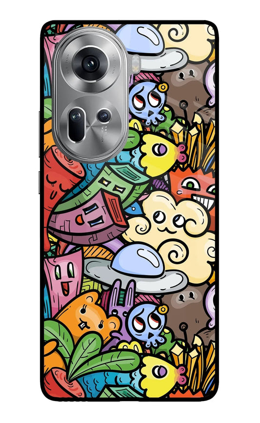 Veggie Doodle Oppo Reno11 Glass Case