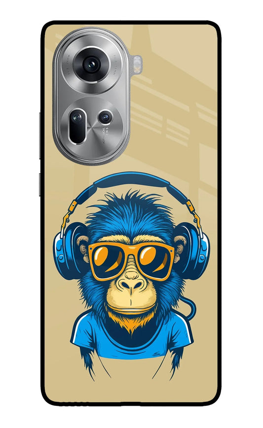 Monkey Headphone Oppo Reno11 Back Cover