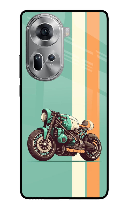 Striped Moto Drift Oppo Reno11 Back Cover
