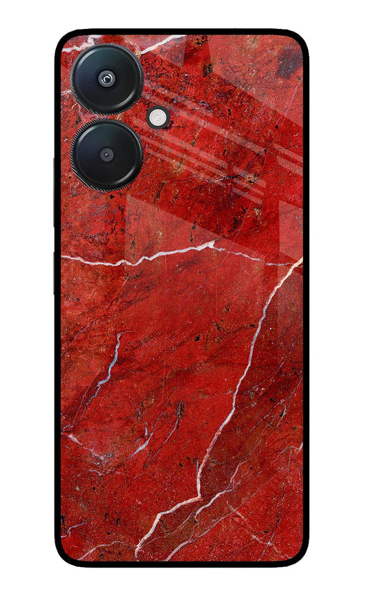 Red Marble Design Redmi 13C 5G Glass Case