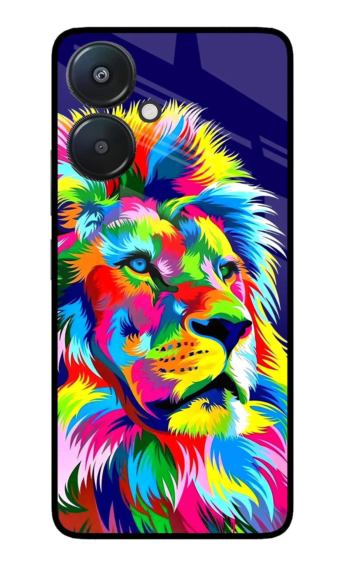 Vector Art Lion Redmi 13C 5G Glass Case