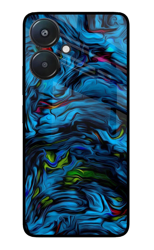 Dark Blue Abstract Redmi 13C 5G Glass Case