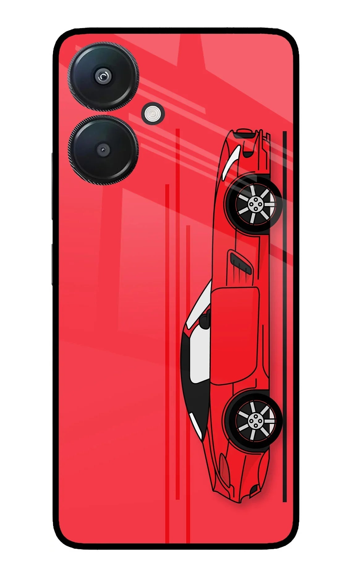 Red Velocity Redmi 13C 5G Glass Case