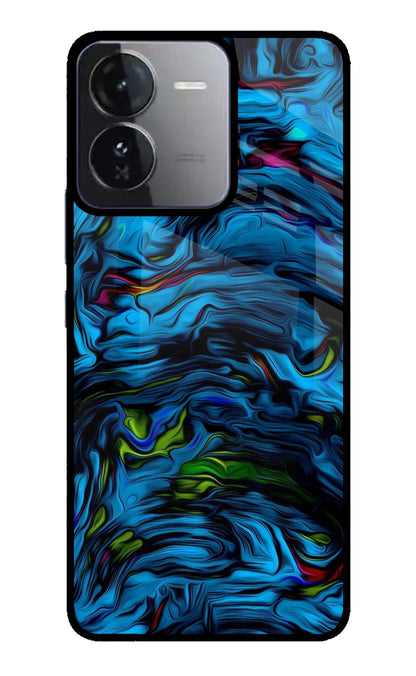 Dark Blue Abstract iQOO Z9 5G Back Cover