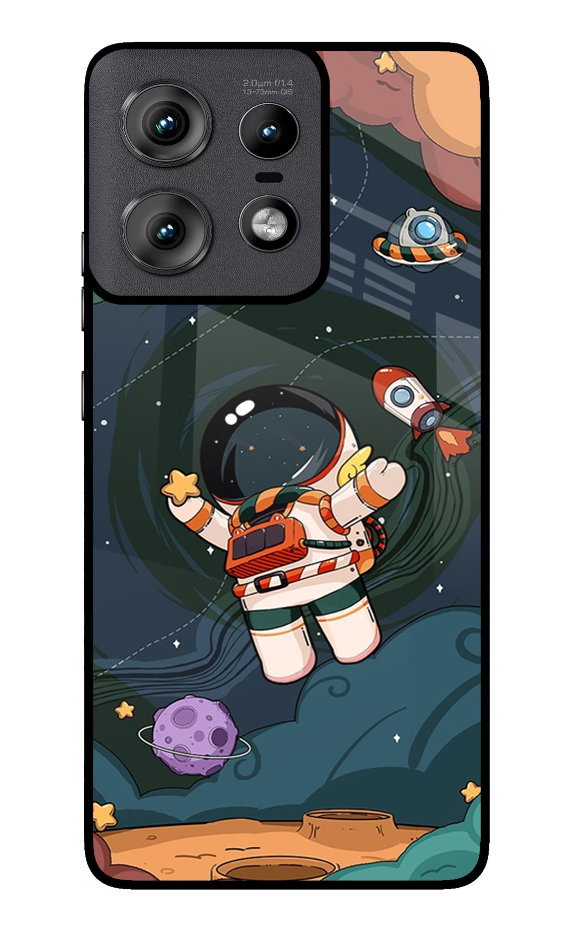 Cartoon Astronaut Moto Edge 50 Pro 5G Back Cover