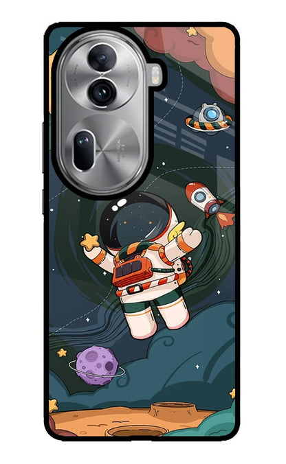 Cartoon Astronaut Oppo Reno11 Pro 5G Back Cover