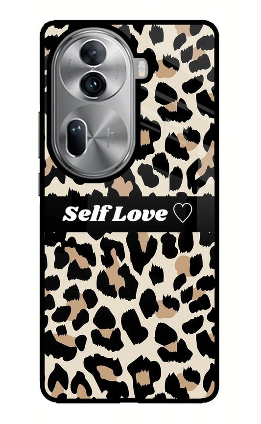 Leopard Print Self Love Oppo Reno11 Pro 5G Glass Case