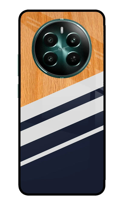 Blue and white wooden Realme 12+ 5G Back Cover