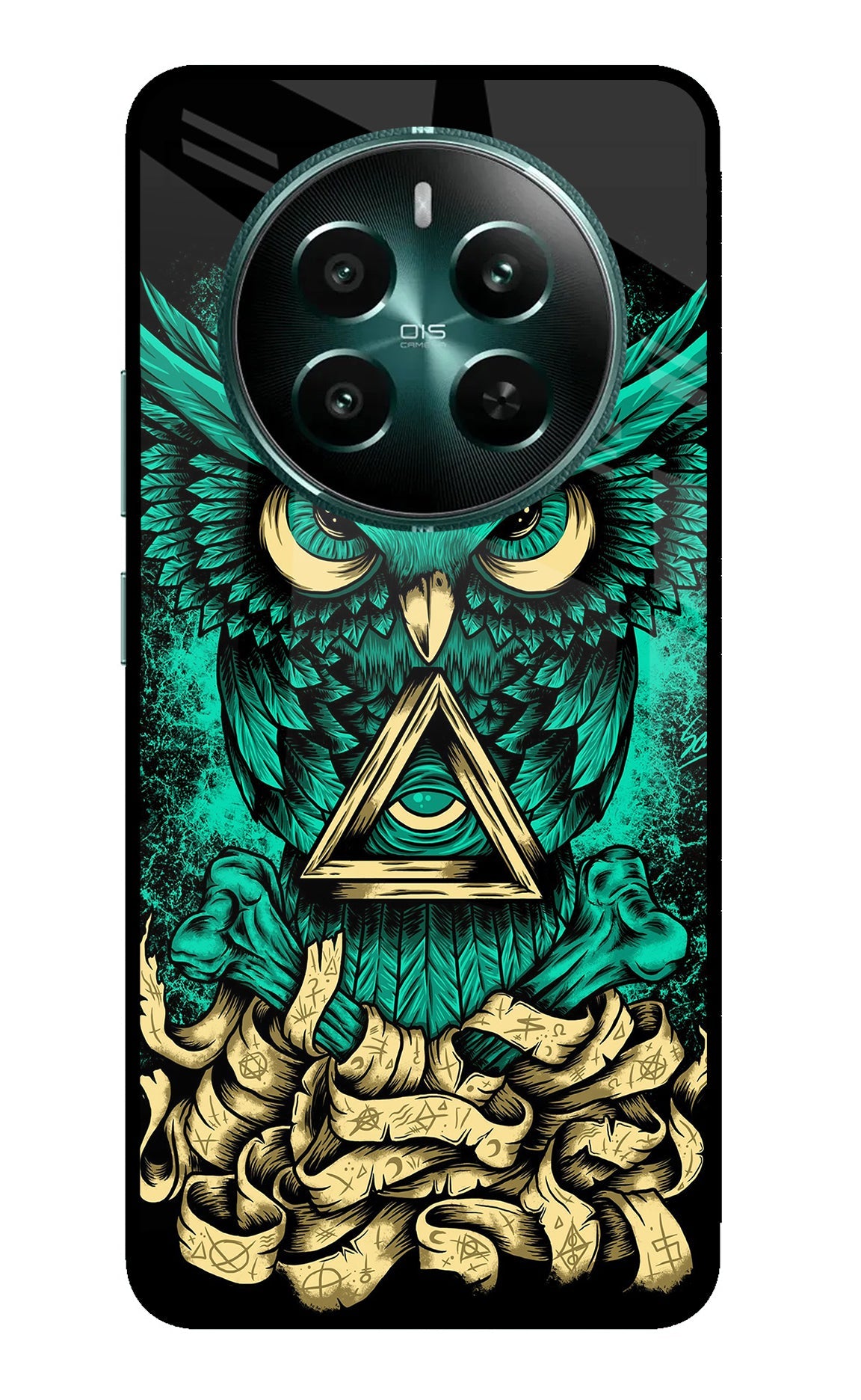 Green Owl Realme 12+ 5G Glass Case