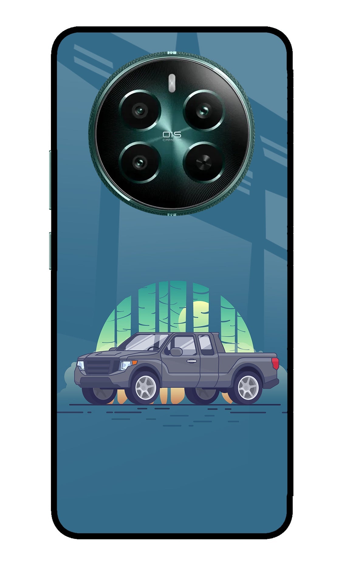 Retro Garage Vibe Realme 12+ 5G Glass Case