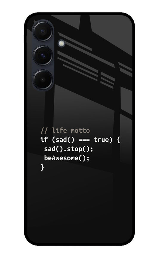 Life Motto Code Samsung A35 5G Back Cover