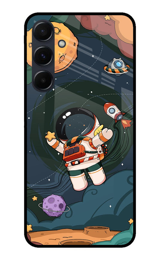 Cartoon Astronaut Samsung A35 5G Back Cover