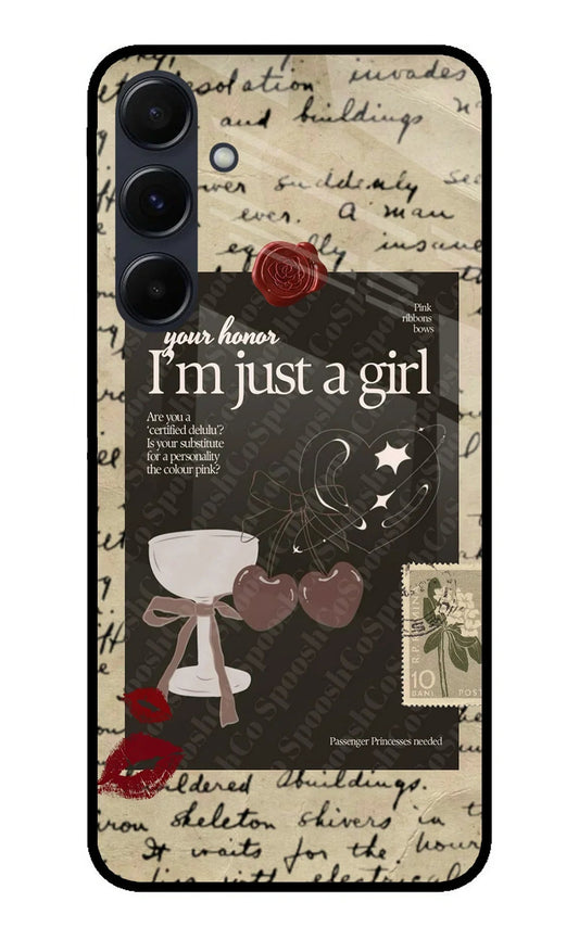 I am just a girl Samsung A35 5G Glass Case