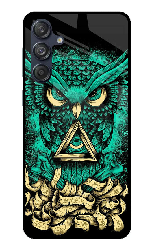 Green Owl Samsung M55 5G Glass Case