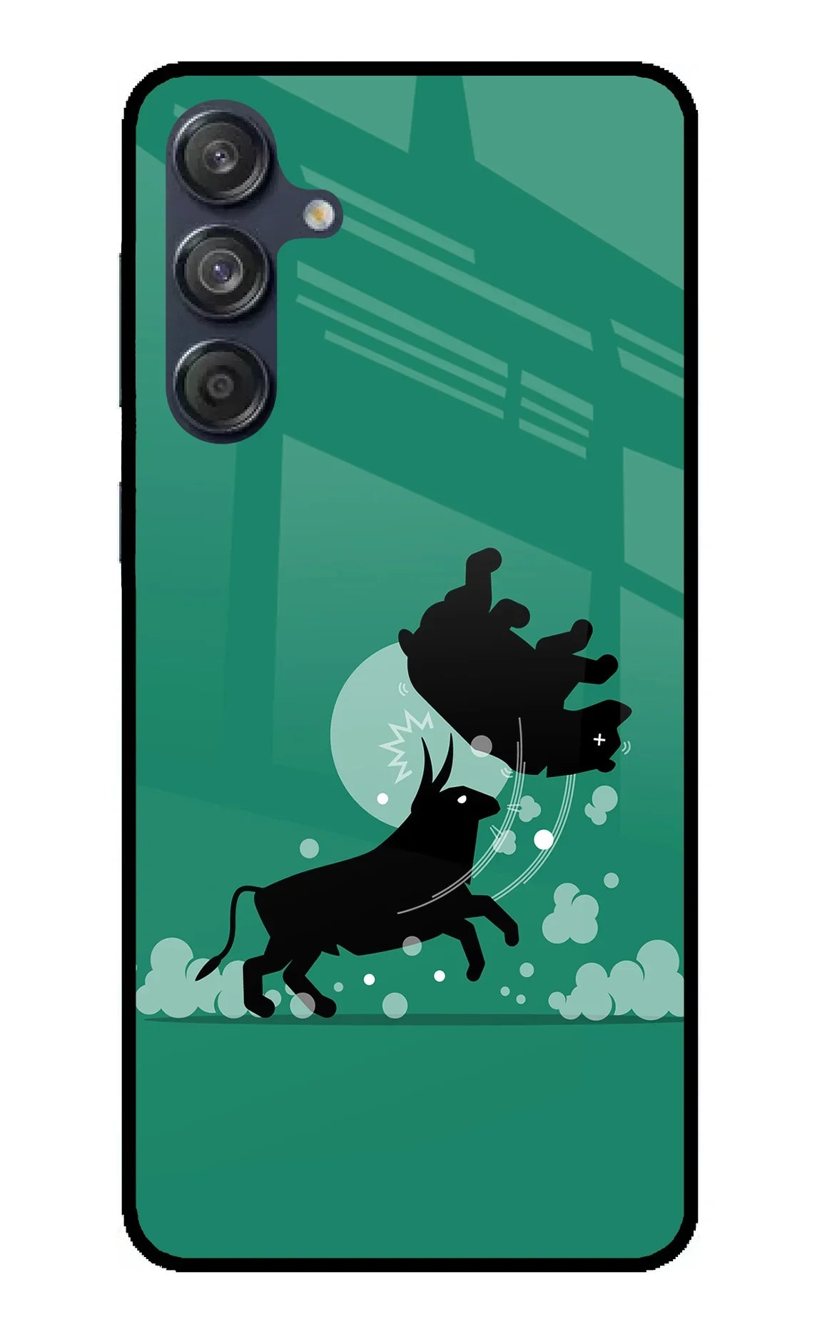Bull Conqueror Samsung M55 5G Glass Case