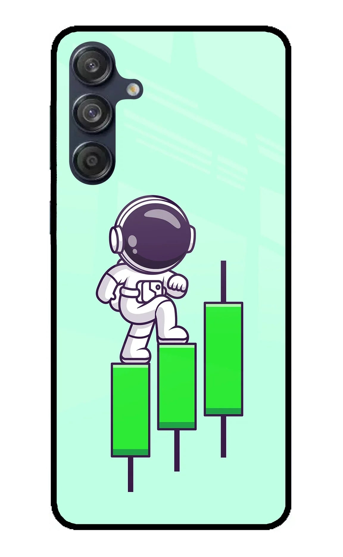 Astronaut Trader Samsung M55 5G Glass Case