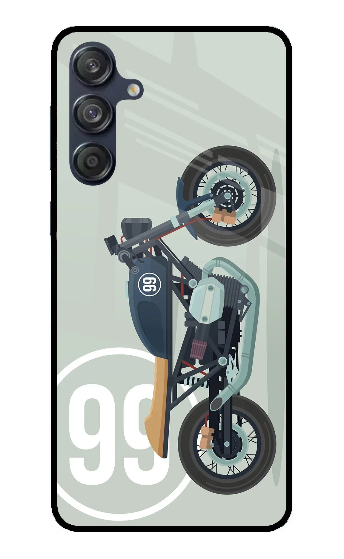 Classic Cafe Racer 99 Samsung M55 5G Glass Case