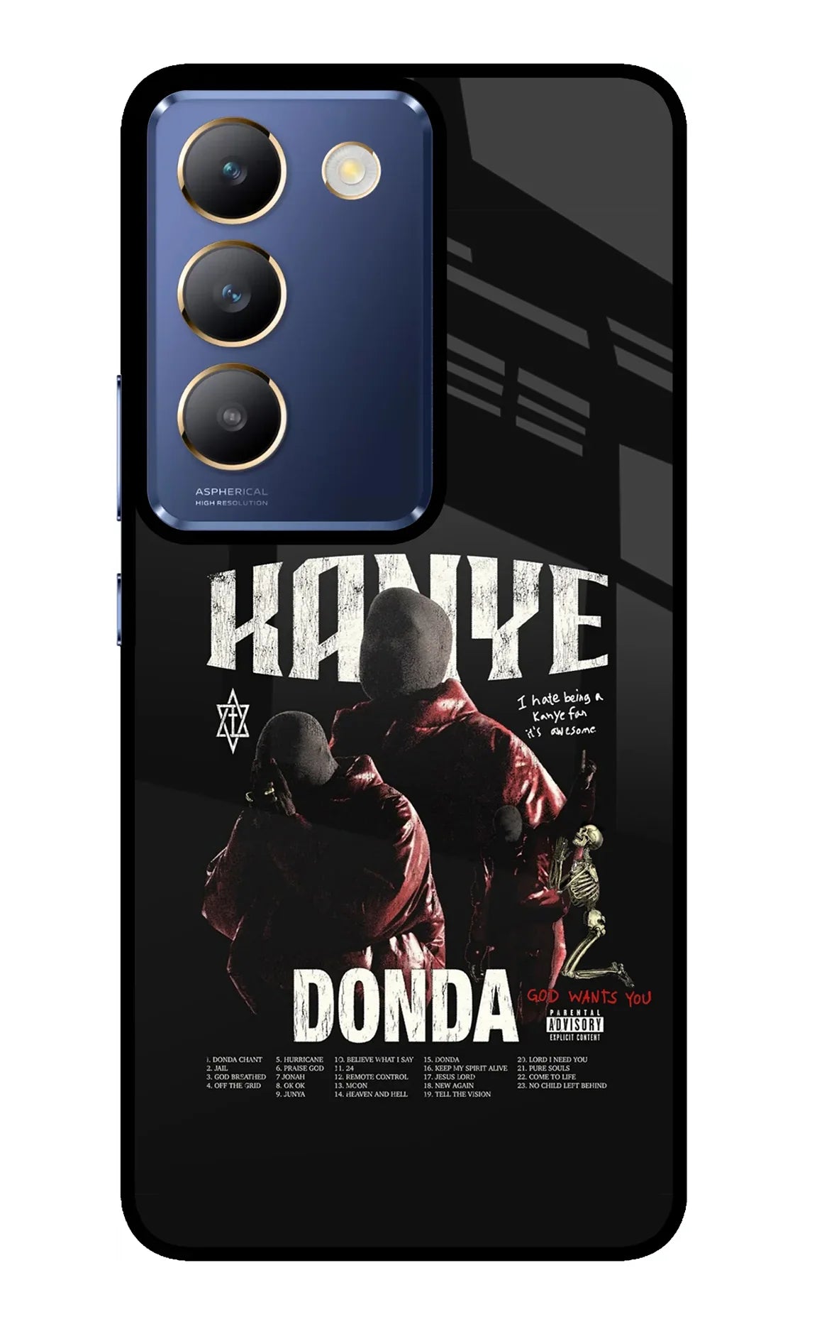 Donda Kanye West Vivo Y200E 5G/T3 5G Glass Case