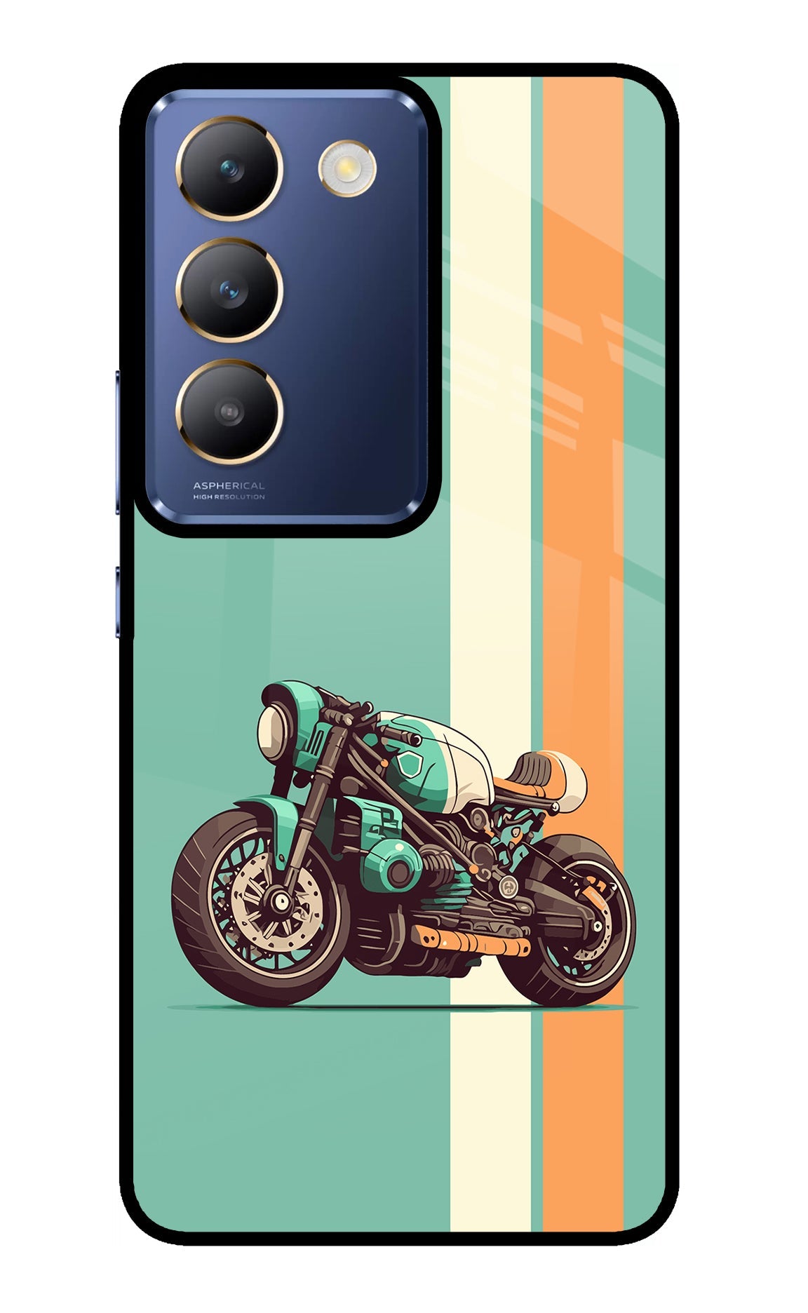 Striped Moto Drift Vivo Y200E 5G/T3 5G Back Cover