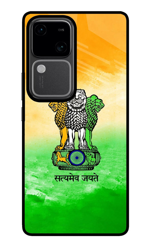 Satyamev Jayate Flag Vivo V30 5G Glass Case