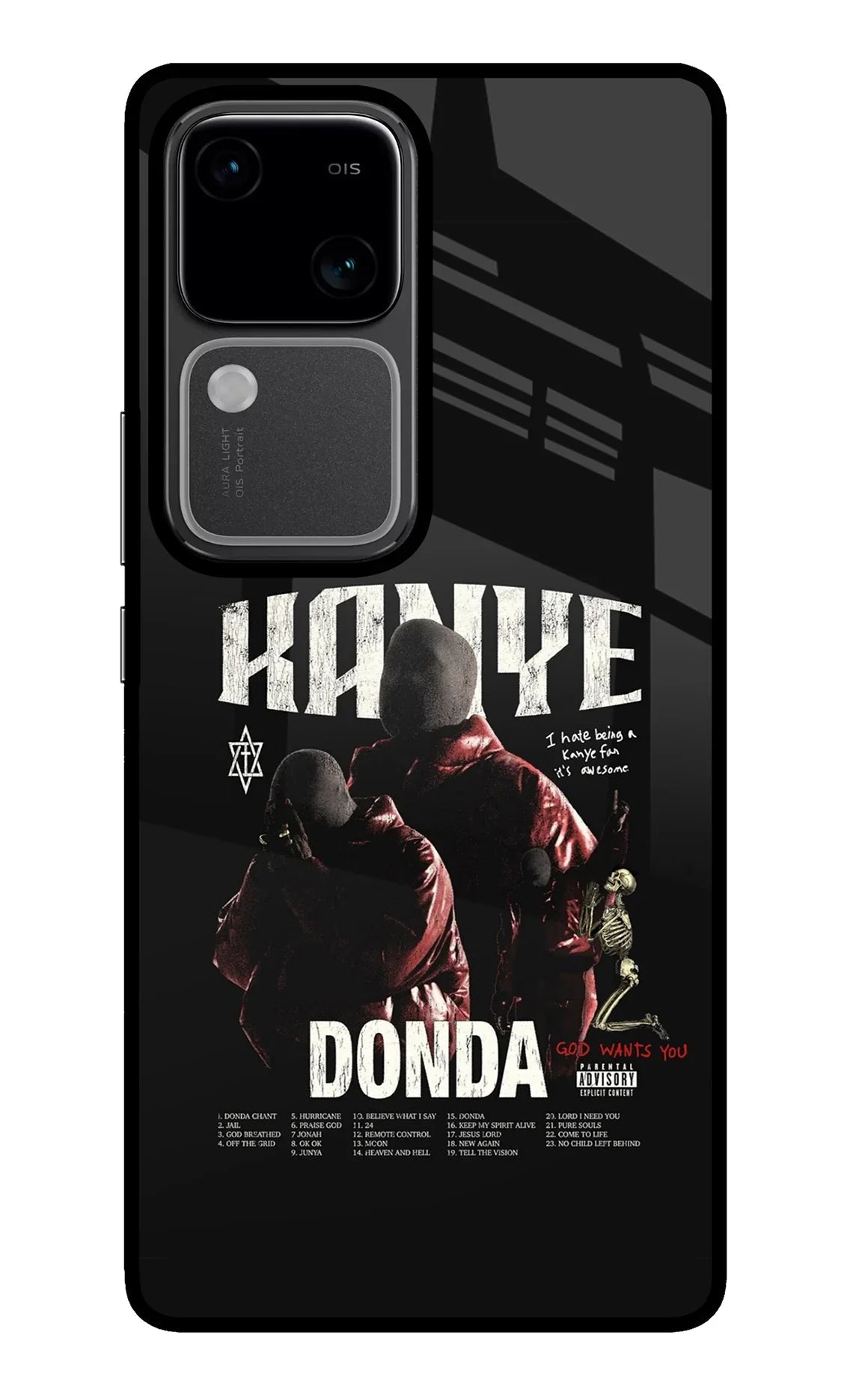 Donda Kanye West Vivo V30 5G Glass Case
