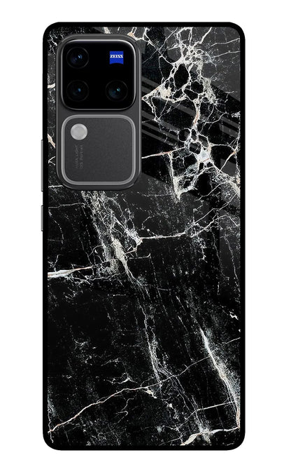 Black Marble Texture Vivo V30 Pro 5G Back Cover