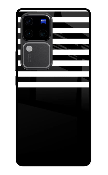 Black and White Print Vivo V30 Pro 5G Back Cover