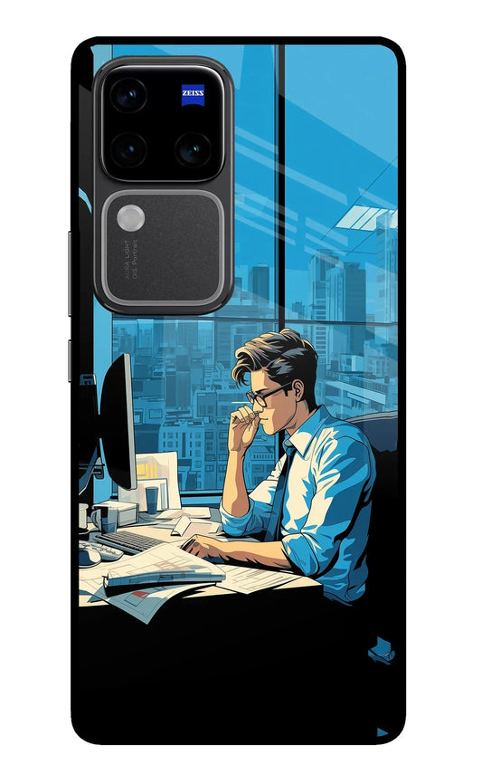 Focused Hustler (AI Generated) Vivo V30 Pro 5G Glass Case