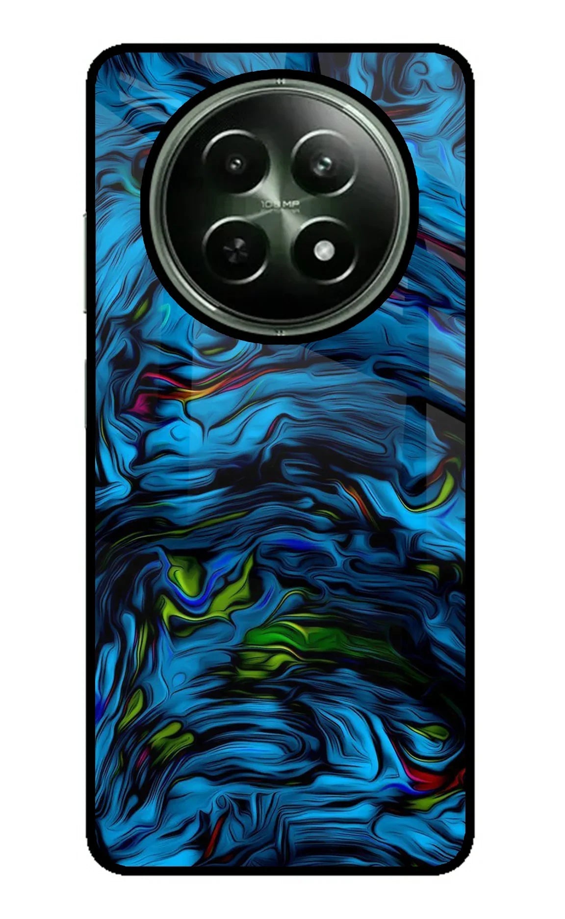 Dark Blue Abstract Realme 12 5G Glass Case