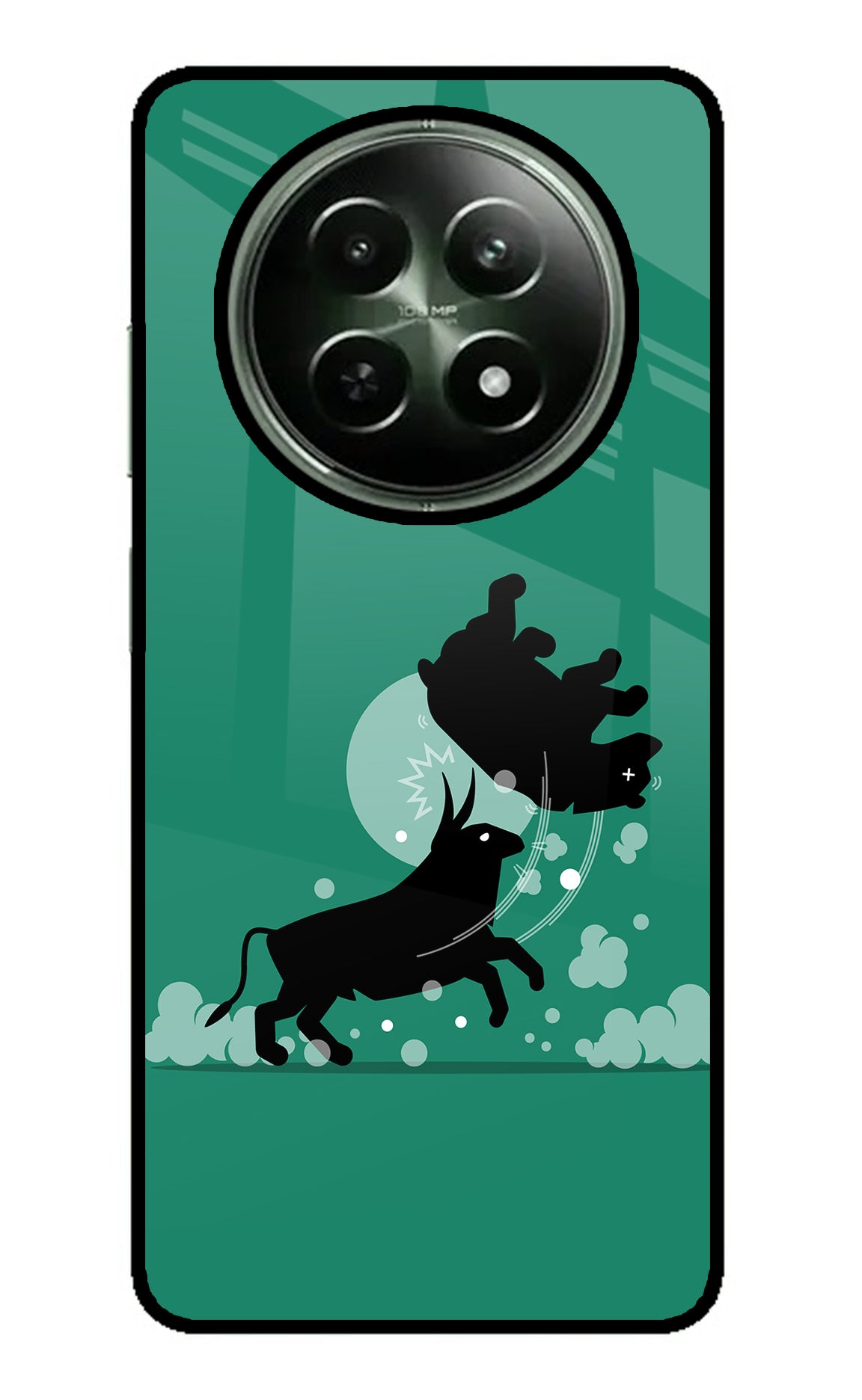 Bull Conqueror Realme 12 5G Glass Case