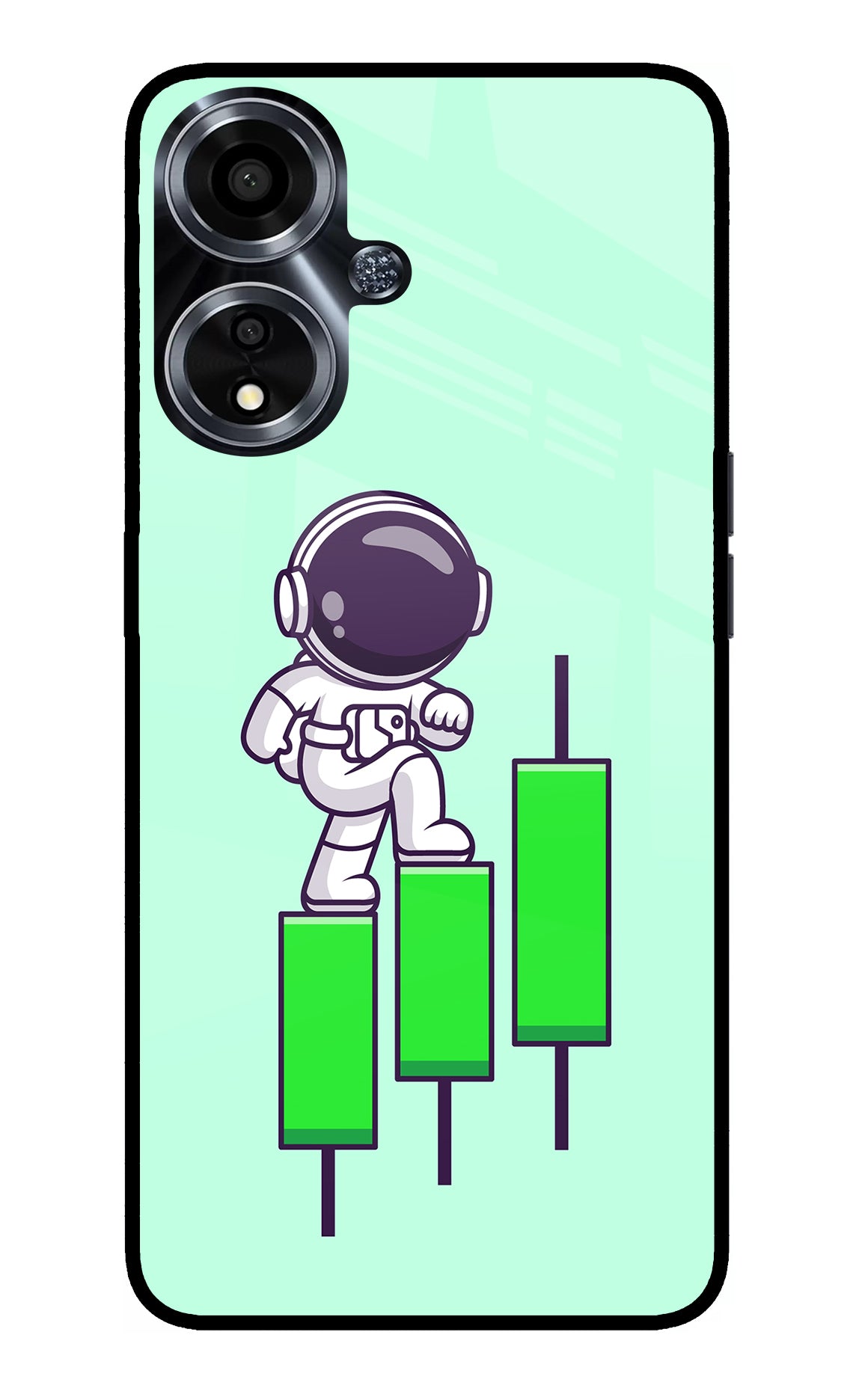 Astronaut Trader Oppo A59 5G Glass Case