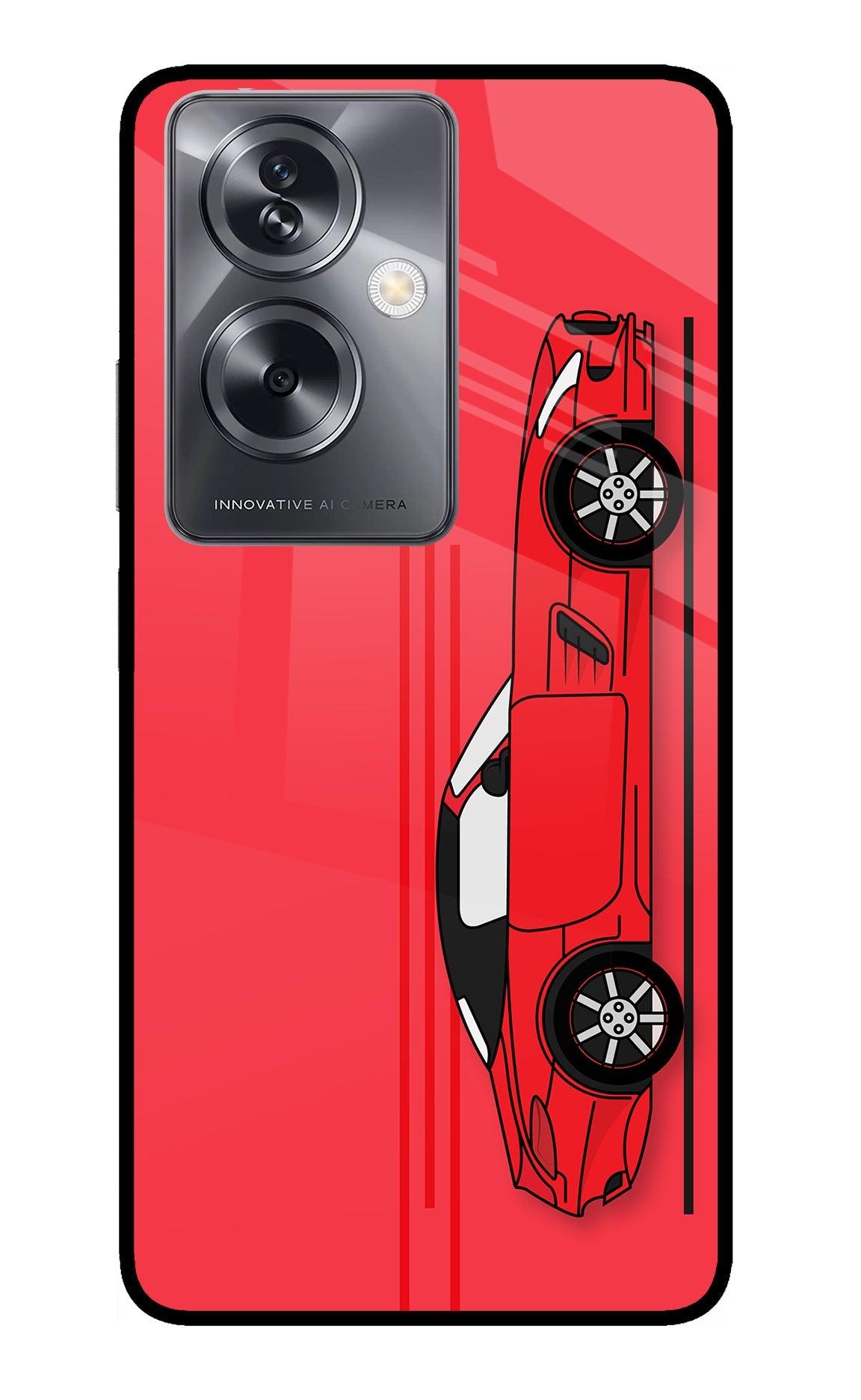 Red Velocity Oppo A79 5G Glass Case